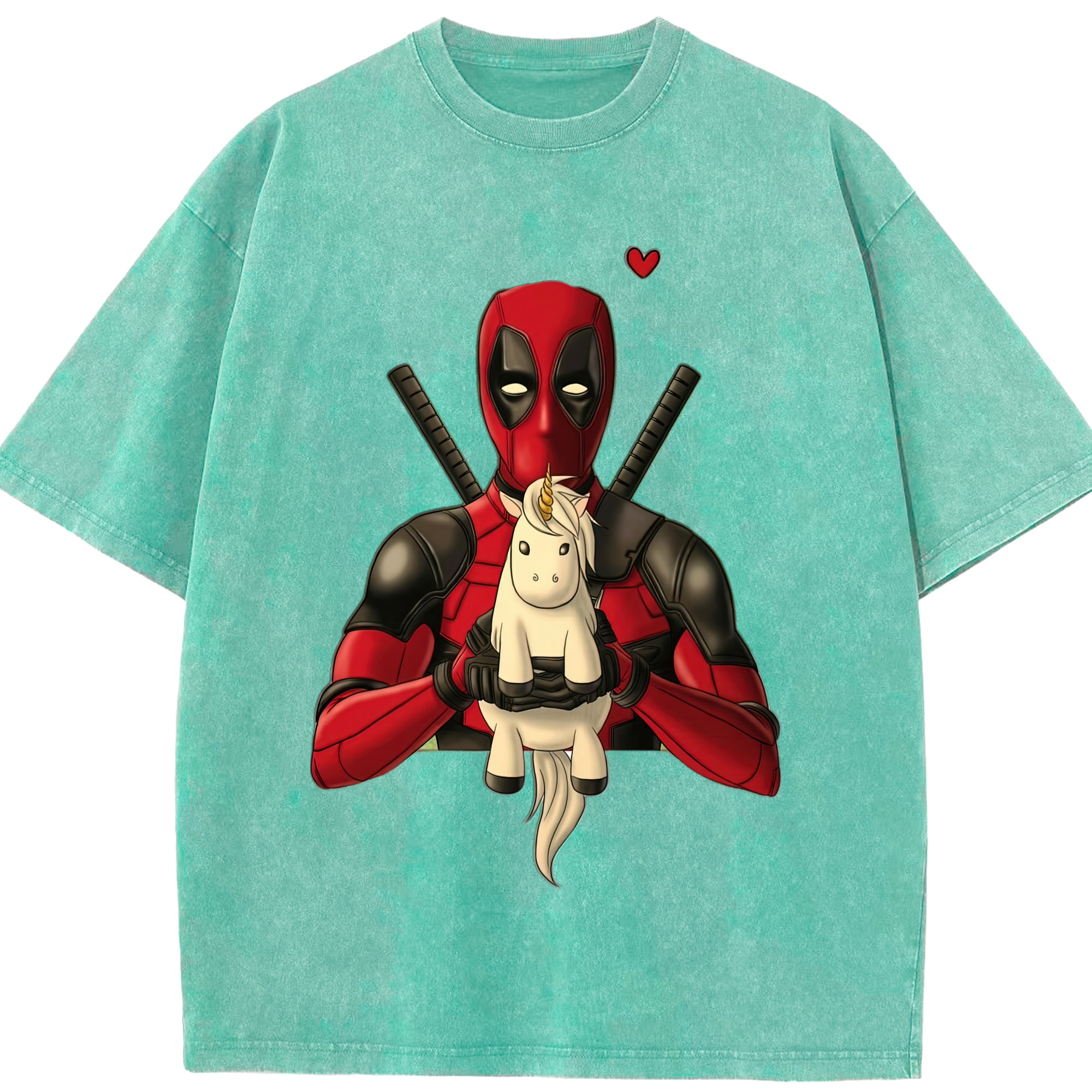 （画像用） Deadpool デッドプール 綿100% ヴィンテージ風 半袖Tシャツ（フロントプリント）
